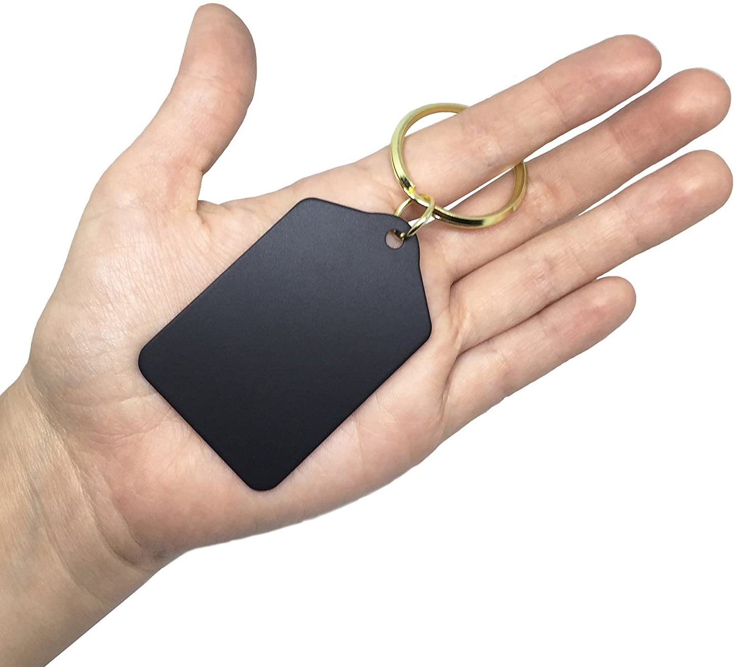 Black Metal Keychain, Sign Language I Love You, Personalized Engraving Included