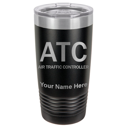 20oz Vacuum Insulated Tumbler Mug, ATC Air Traffic Controller, Personalized Engraving Included