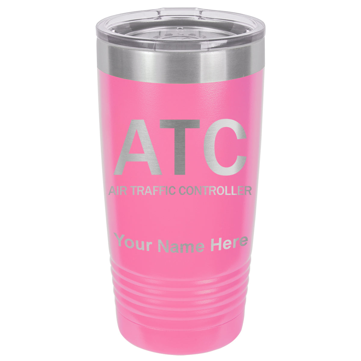 20oz Vacuum Insulated Tumbler Mug, ATC Air Traffic Controller, Personalized Engraving Included