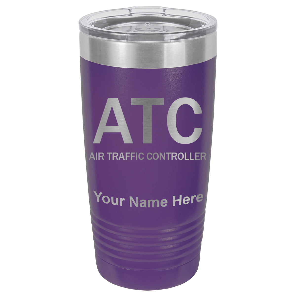 20oz Vacuum Insulated Tumbler Mug, ATC Air Traffic Controller, Personalized Engraving Included
