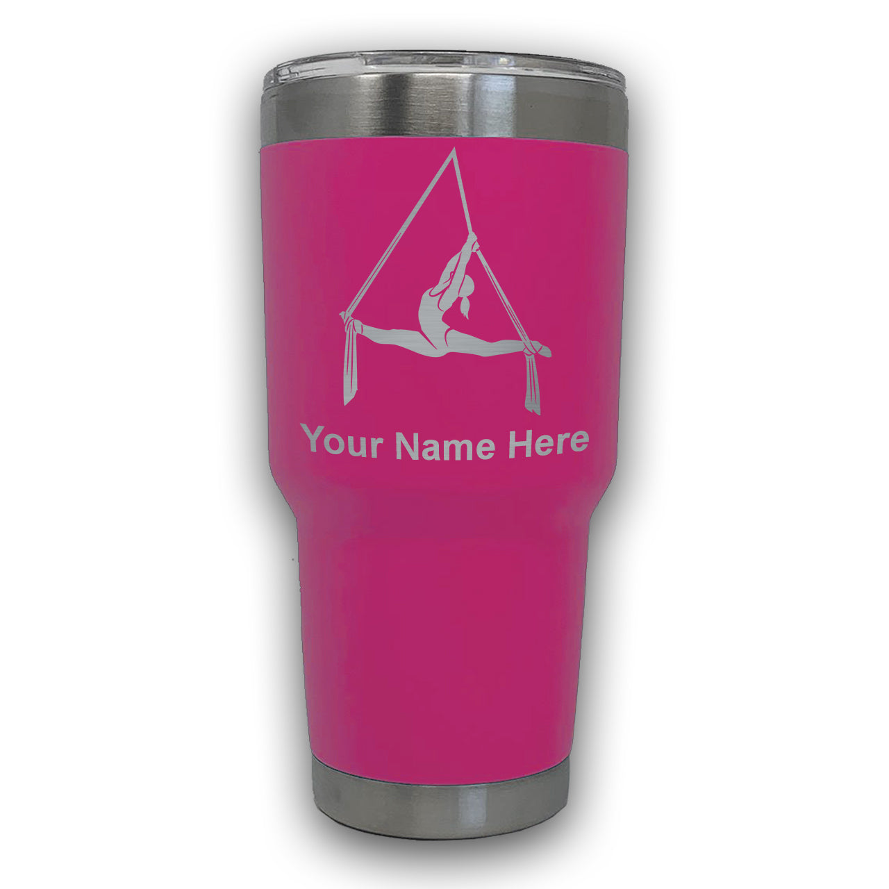 LaserGram 30oz Tumbler Mug, Aerial Silks, Personalized Engraving Included