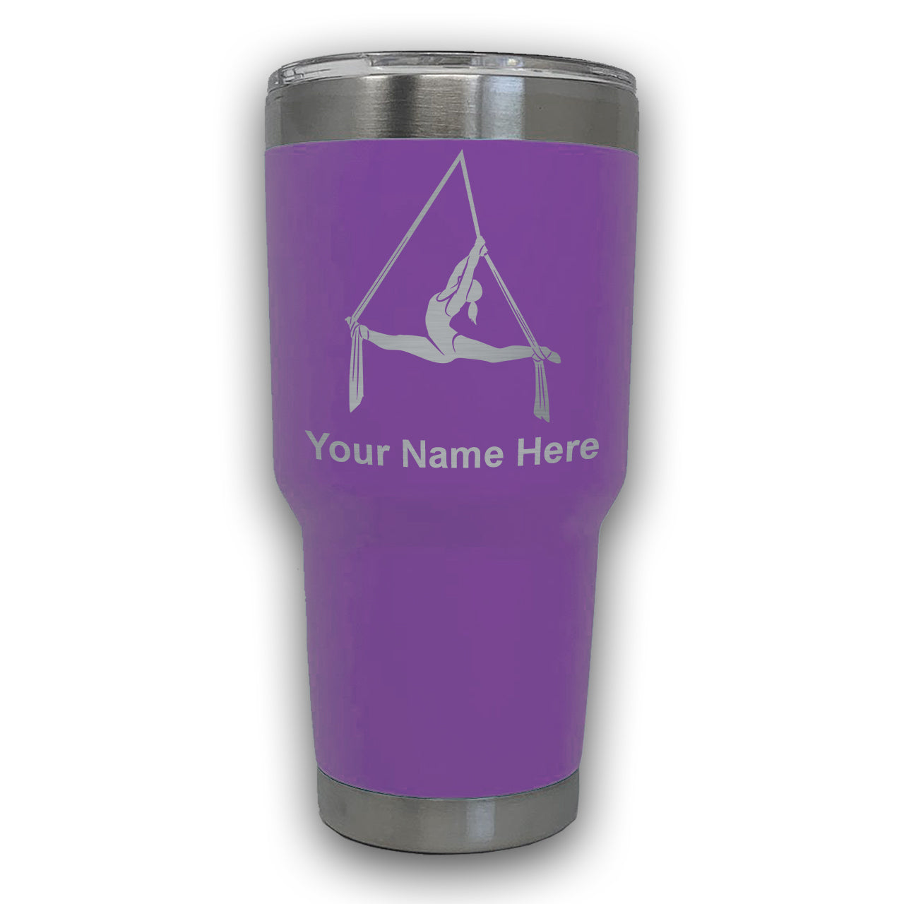 LaserGram 30oz Tumbler Mug, Aerial Silks, Personalized Engraving Included