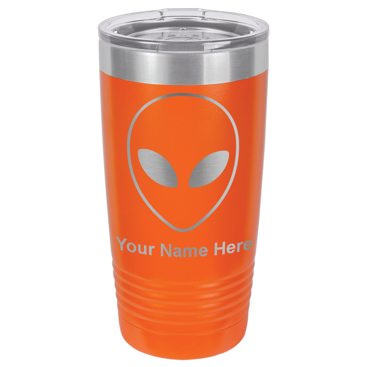 20oz Vacuum Insulated Tumbler Mug, Alien Head, Personalized Engraving Included