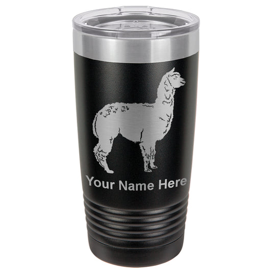 20oz Vacuum Insulated Tumbler Mug, Alpaca, Personalized Engraving Included