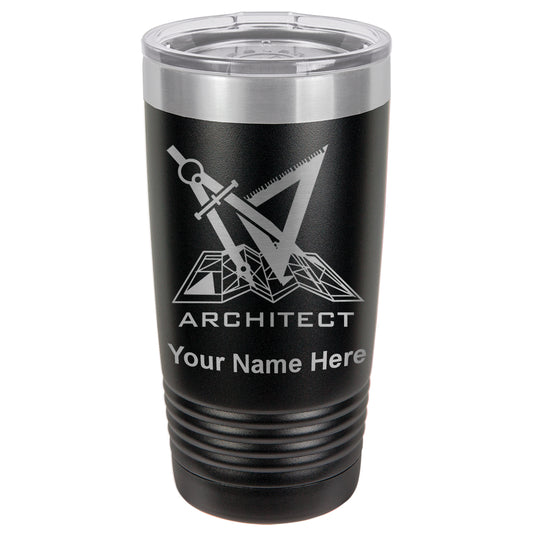 20oz Vacuum Insulated Tumbler Mug, Architect Symbol, Personalized Engraving Included