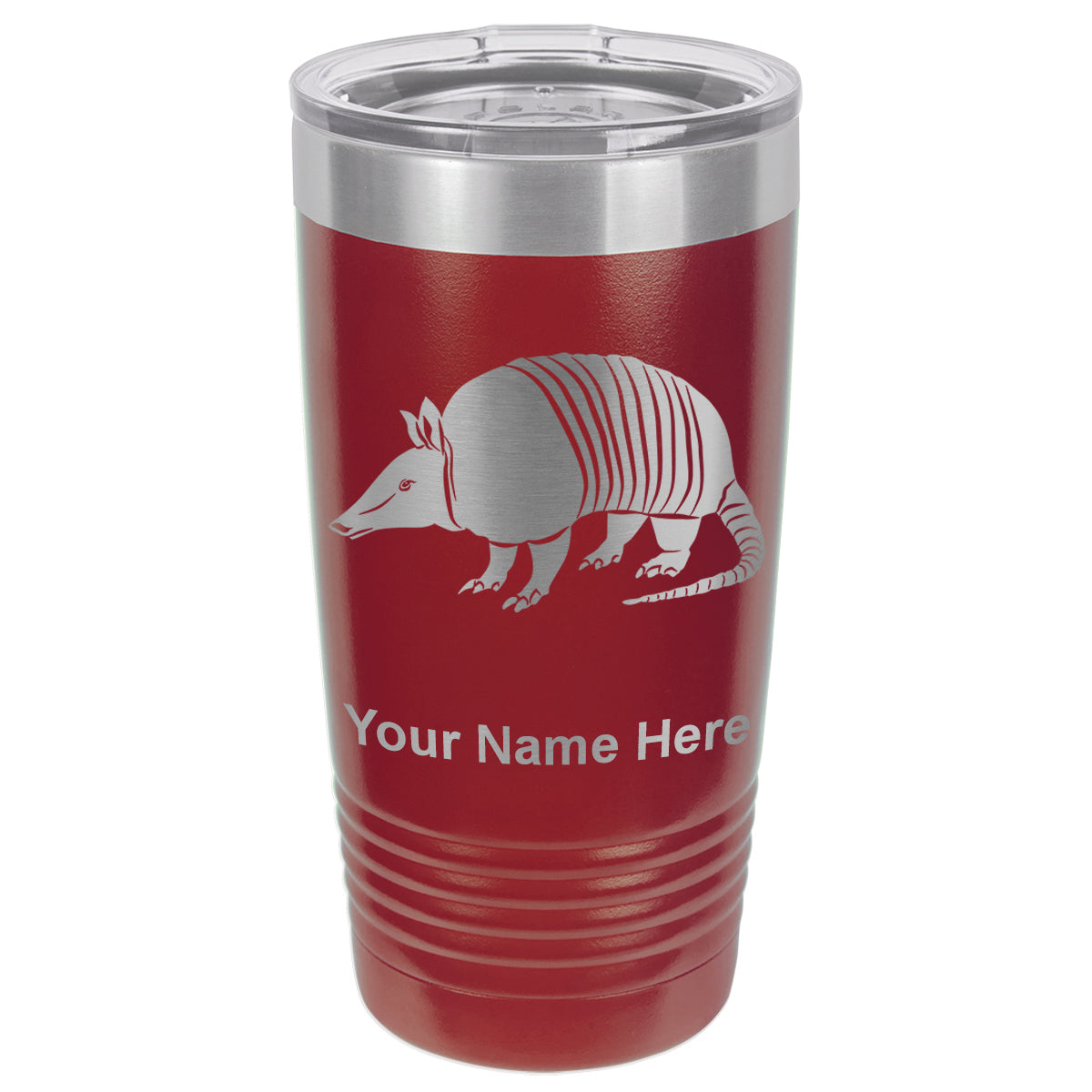 20oz Vacuum Insulated Tumbler Mug, Armadillo, Personalized Engraving Included