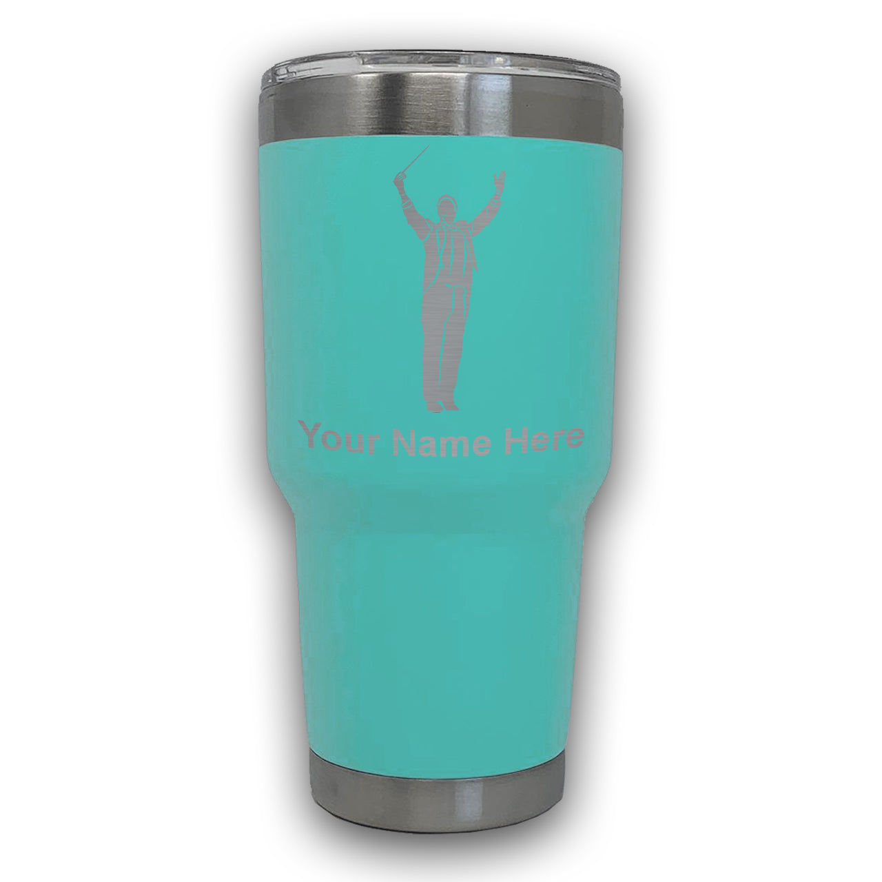 LaserGram 30oz Tumbler Mug, Band Director, Personalized Engraving Included