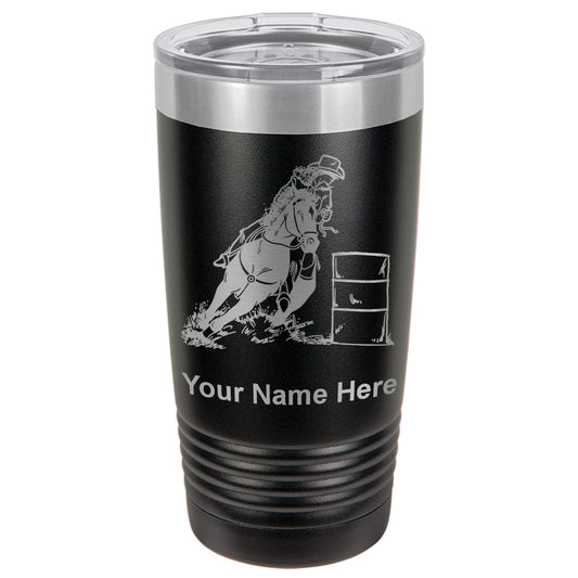 20oz Vacuum Insulated Tumbler Mug, Barrel Racer, Personalized Engraving Included