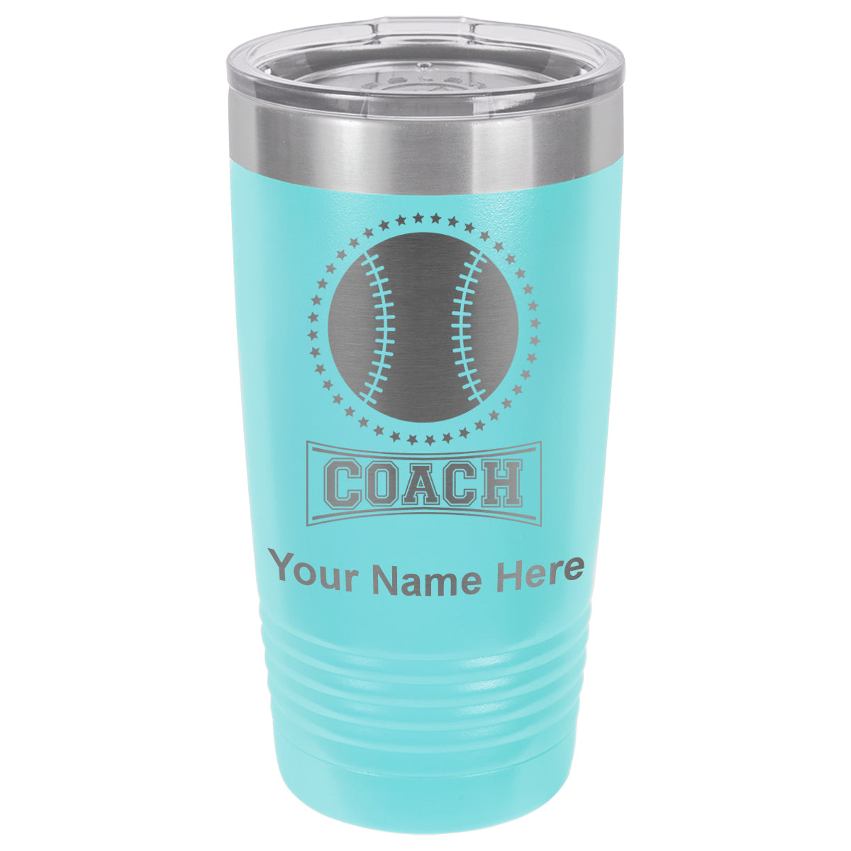 20oz Vacuum Insulated Tumbler Mug, Baseball Coach, Personalized Engraving Included