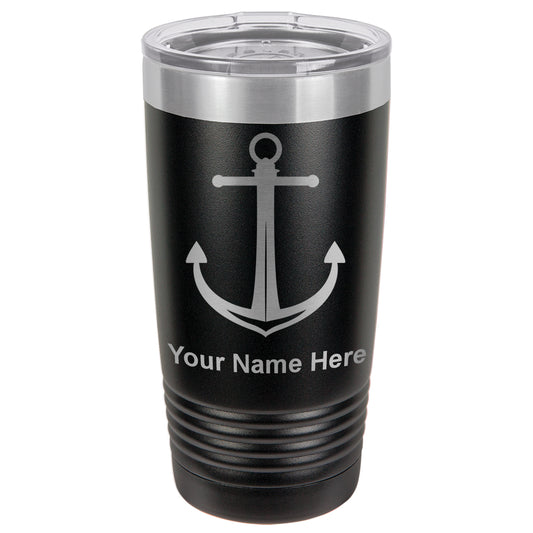 20oz Vacuum Insulated Tumbler Mug, Boat Anchor, Personalized Engraving Included