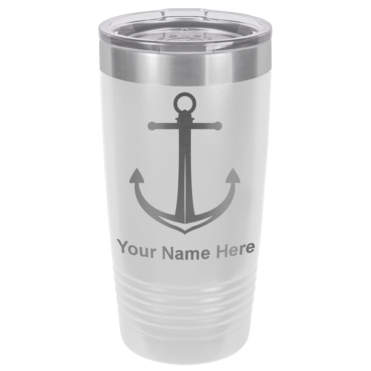 20oz Vacuum Insulated Tumbler Mug, Boat Anchor, Personalized Engraving Included