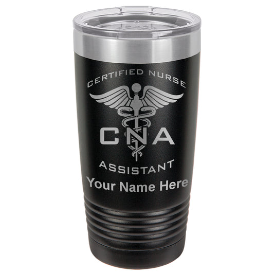 20oz Vacuum Insulated Tumbler Mug, CNA Certified Nurse Assistant, Personalized Engraving Included