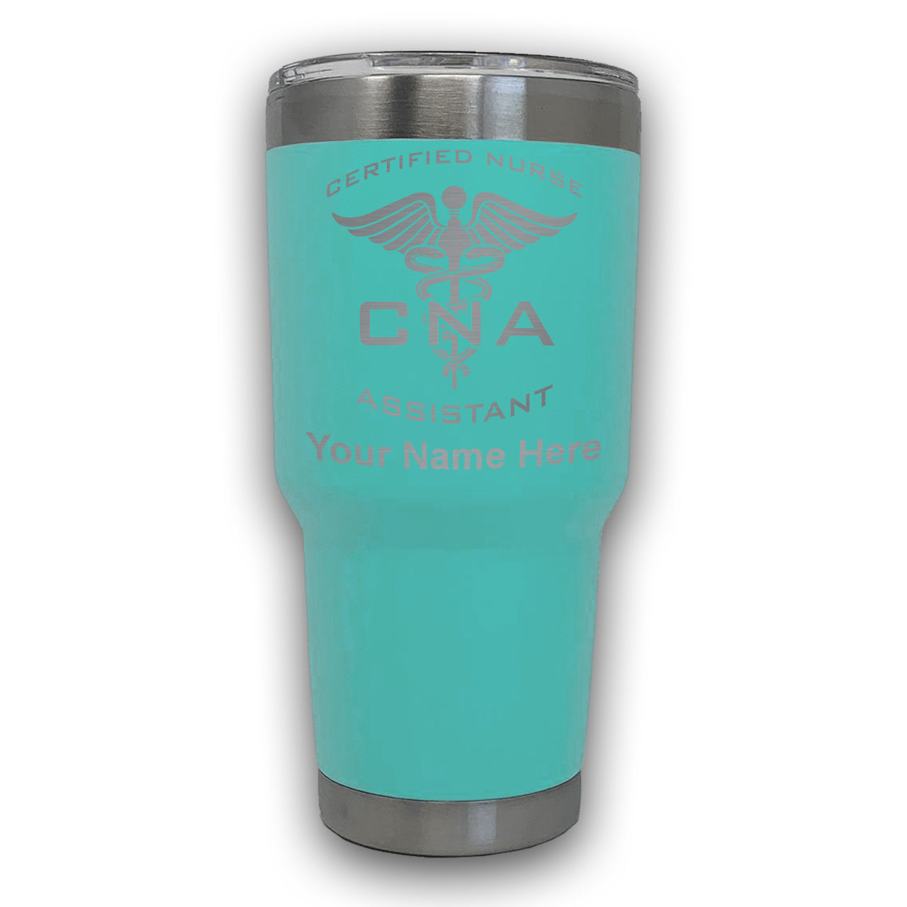 LaserGram 30oz Tumbler Mug, CNA Certified Nurse Assistant, Personalized Engraving Included