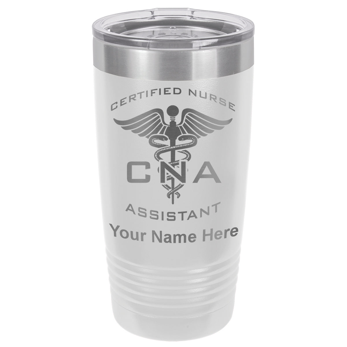 20oz Vacuum Insulated Tumbler Mug, CNA Certified Nurse Assistant, Personalized Engraving Included