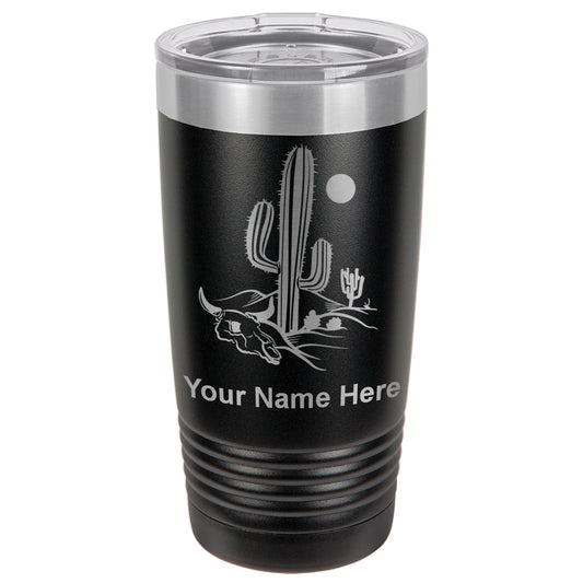 20oz Vacuum Insulated Tumbler Mug, Cactus, Personalized Engraving Included
