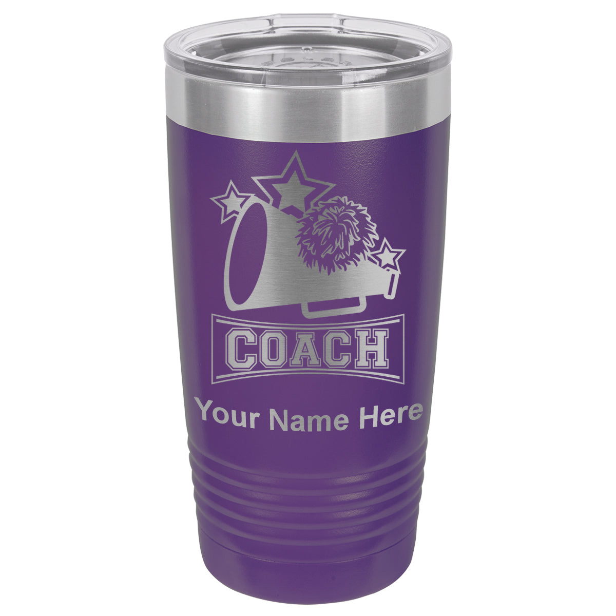 20oz Vacuum Insulated Tumbler Mug, Cheerleading Coach, Personalized Engraving Included