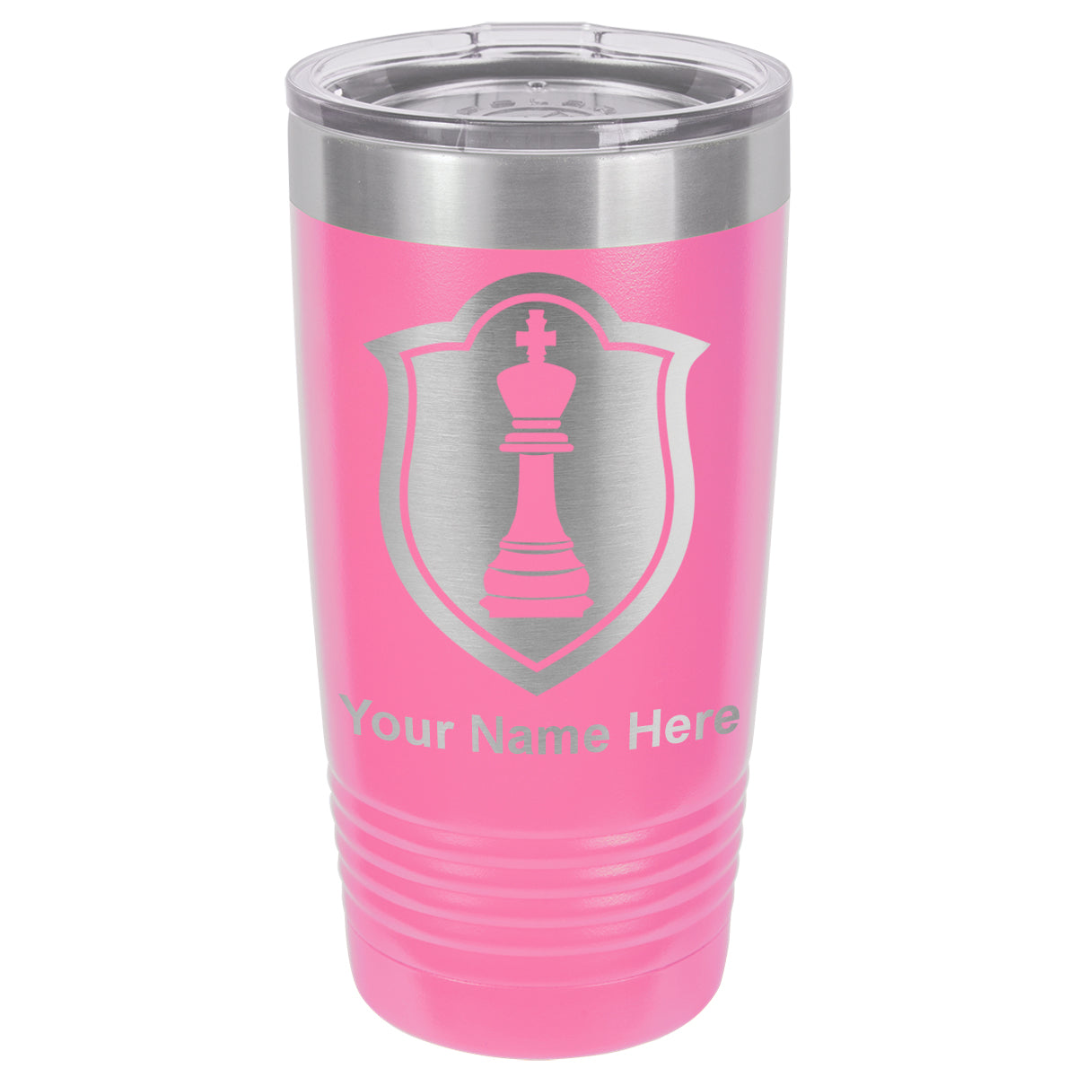 20oz Vacuum Insulated Tumbler Mug, Chess King, Personalized Engraving Included