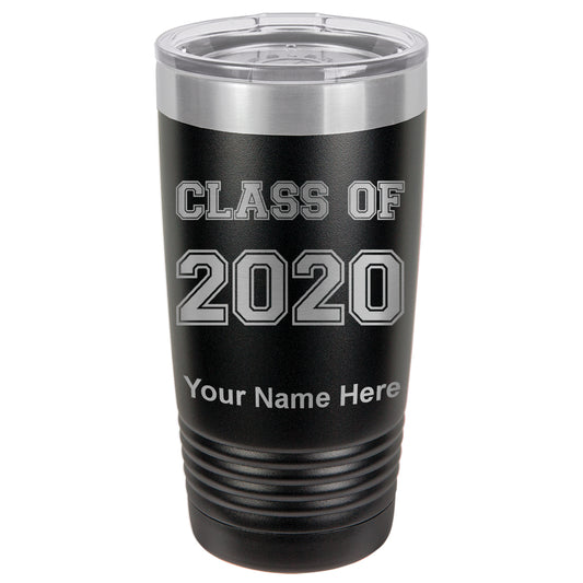 20oz Vacuum Insulated Tumbler Mug, Class of 2020, 2021, 2022, 2023 2024, 2025, Personalized Engraving Included
