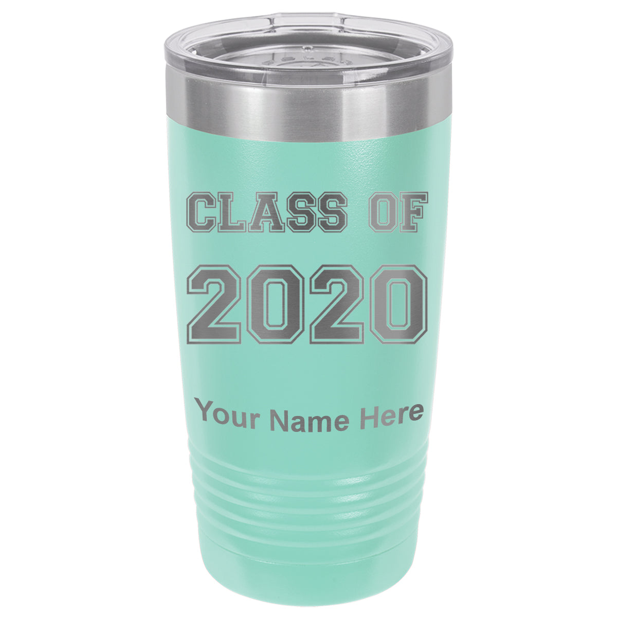 20oz Vacuum Insulated Tumbler Mug, Class of 2020, 2021, 2022, 2023 2024, 2025, Personalized Engraving Included