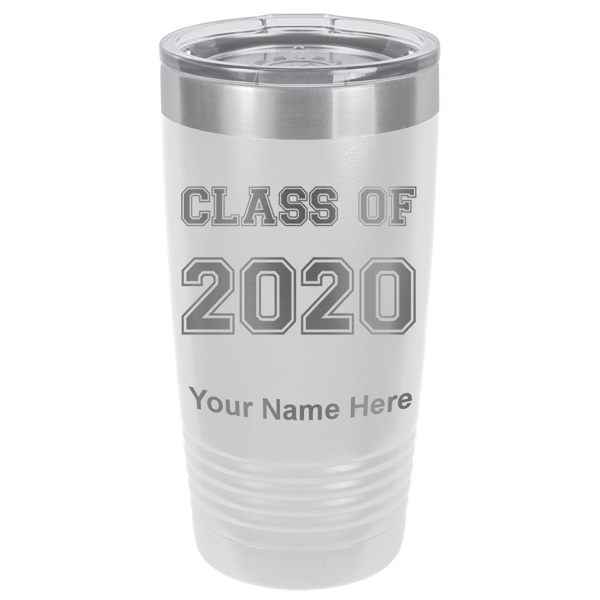 20oz Vacuum Insulated Tumbler Mug, Class of 2020, 2021, 2022, 2023 2024, 2025, Personalized Engraving Included