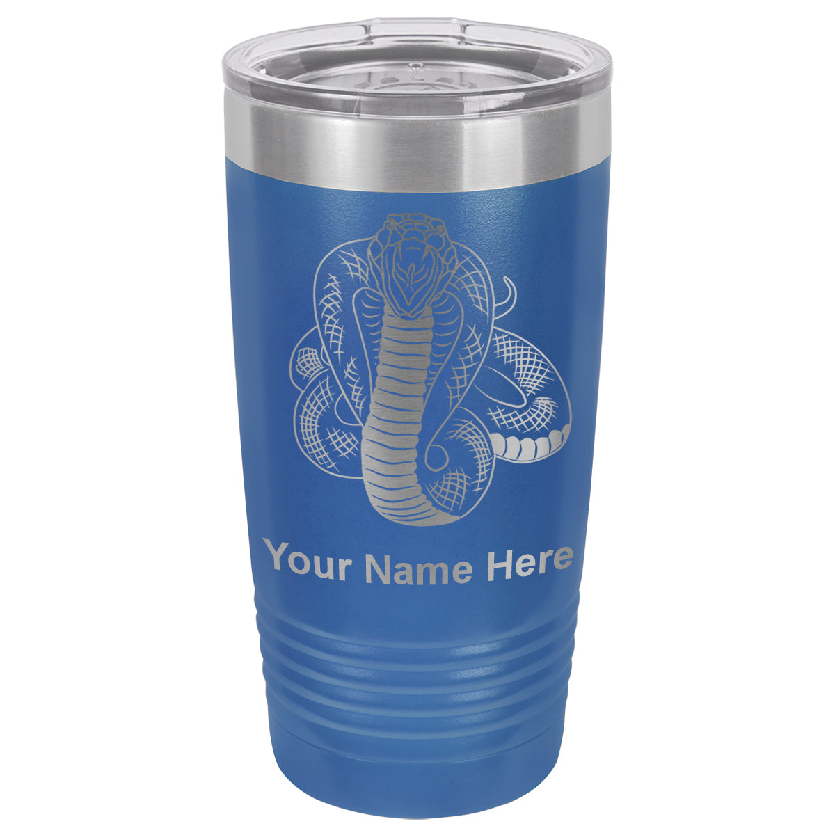 20oz Vacuum Insulated Tumbler Mug, Cobra Snake, Personalized Engraving Included