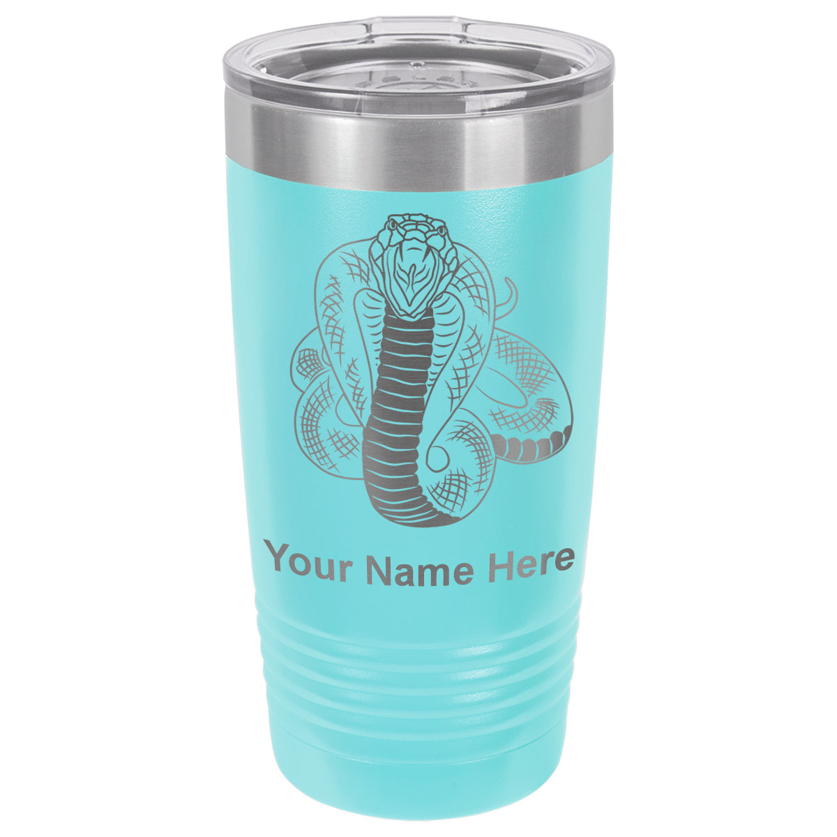 20oz Vacuum Insulated Tumbler Mug, Cobra Snake, Personalized Engraving Included