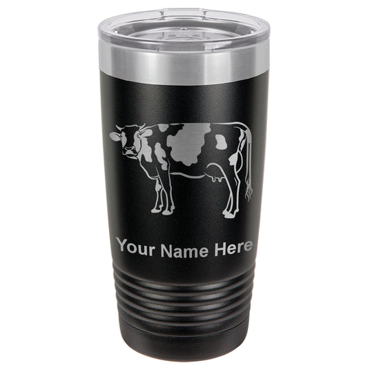 20oz Vacuum Insulated Tumbler Mug, Cow, Personalized Engraving Included