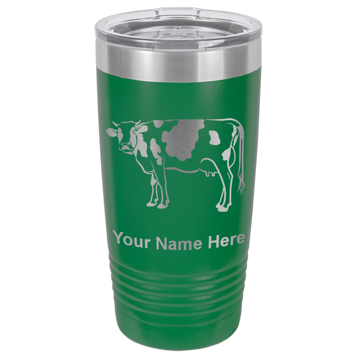 20oz Vacuum Insulated Tumbler Mug, Cow, Personalized Engraving Included