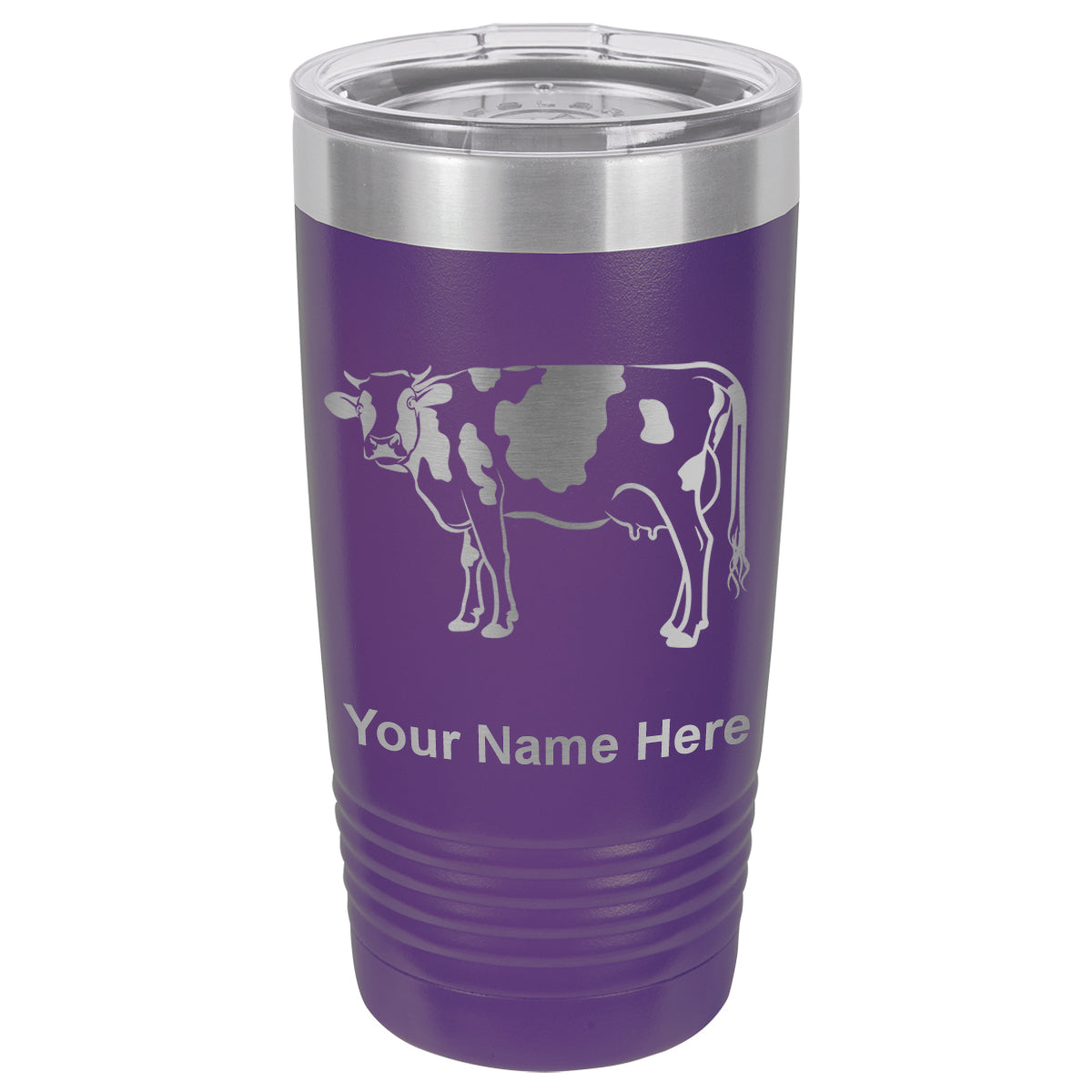 20oz Vacuum Insulated Tumbler Mug, Cow, Personalized Engraving Included