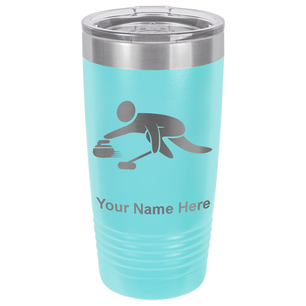 20oz Vacuum Insulated Tumbler Mug, Curling Figure, Personalized Engraving Included