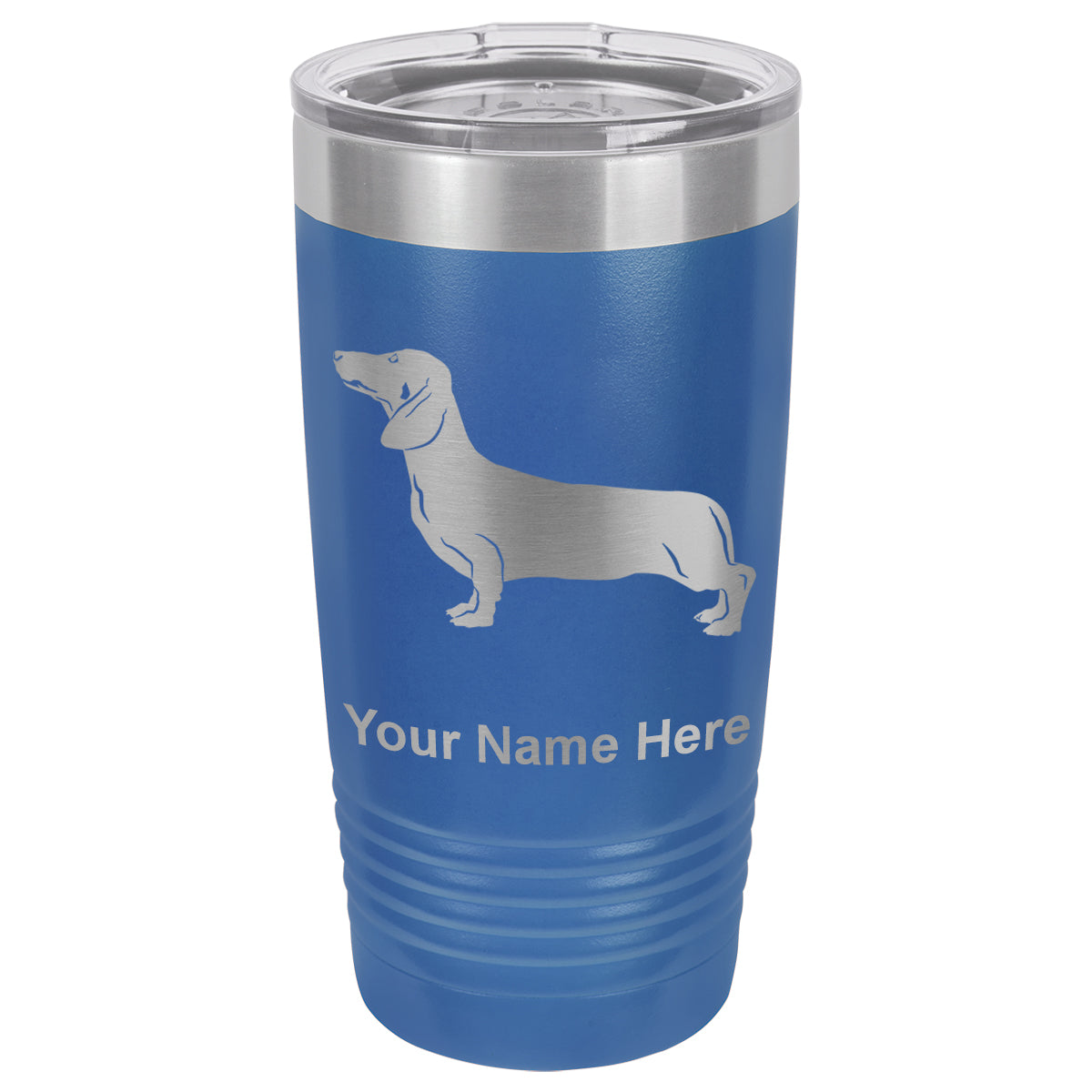 20oz Vacuum Insulated Tumbler Mug, Dachshund Dog, Personalized Engraving Included