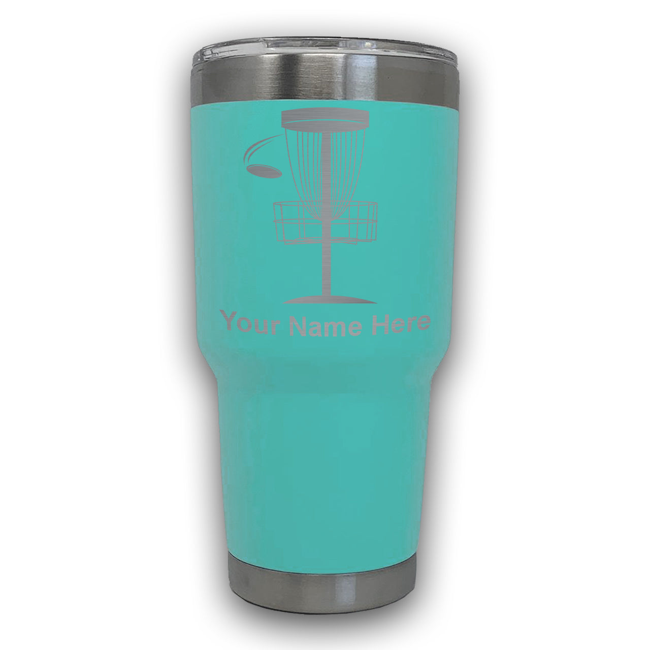 LaserGram 30oz Tumbler Mug, Disc Golf, Personalized Engraving Included
