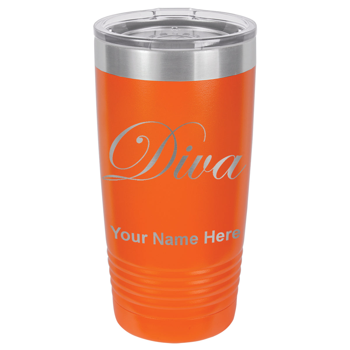20oz Vacuum Insulated Tumbler Mug, Diva, Personalized Engraving Included