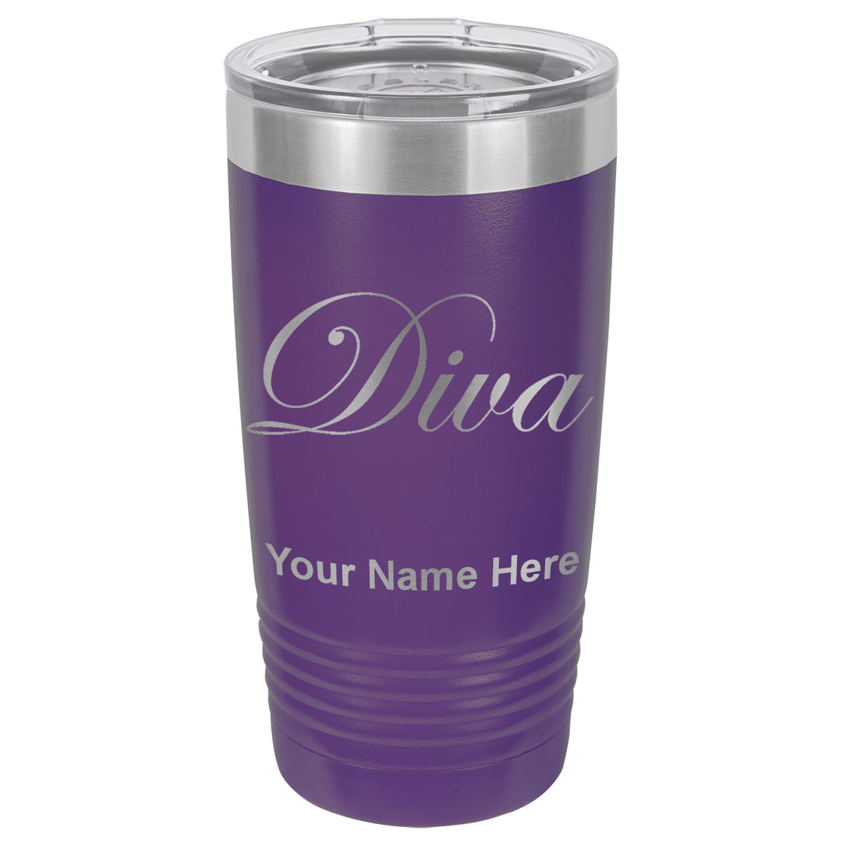 20oz Vacuum Insulated Tumbler Mug, Diva, Personalized Engraving Included