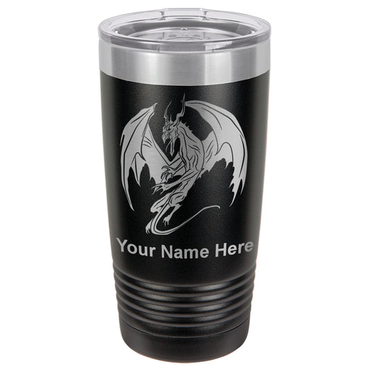 20oz Vacuum Insulated Tumbler Mug, Dragon, Personalized Engraving Included