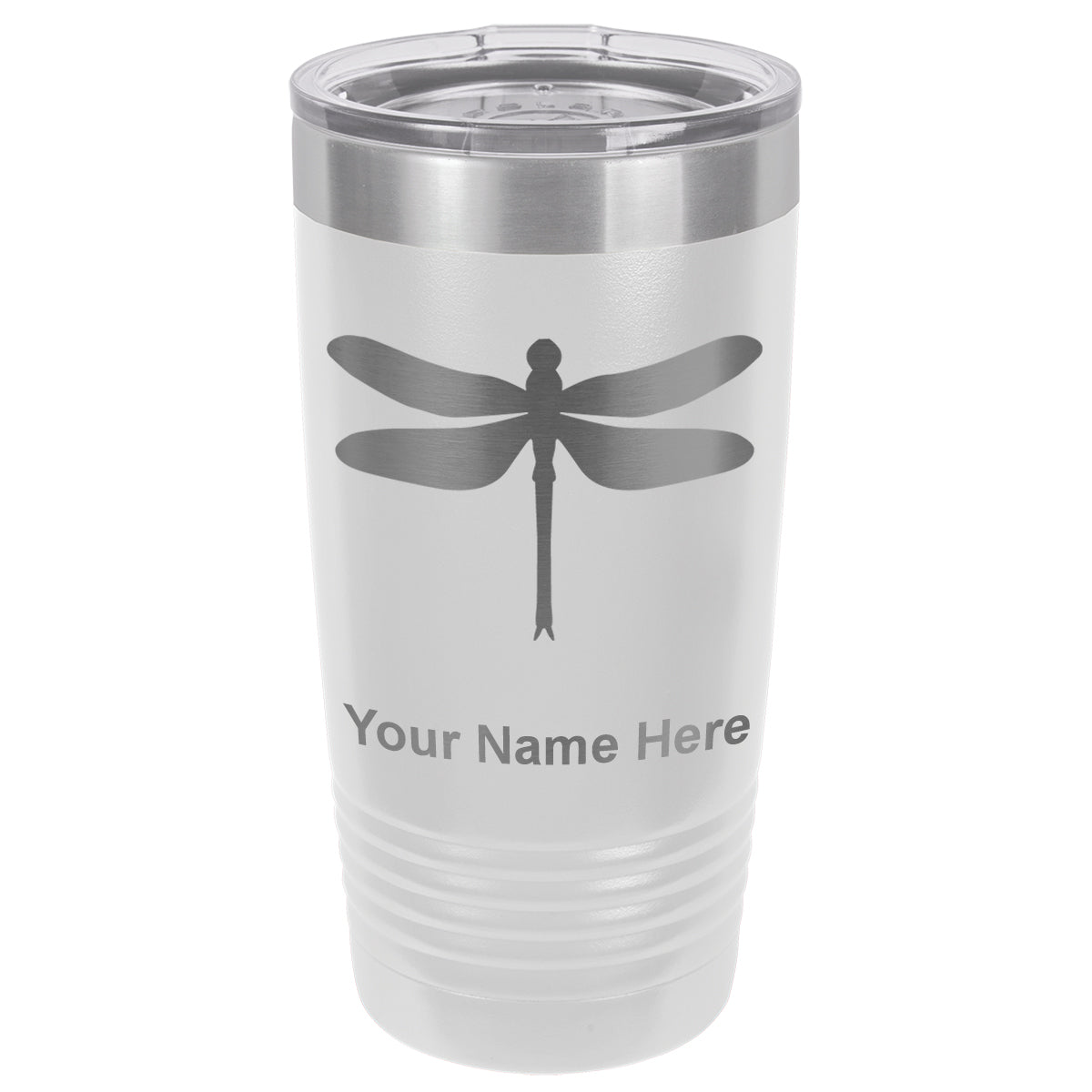20oz Vacuum Insulated Tumbler Mug, Dragonfly, Personalized Engraving Included