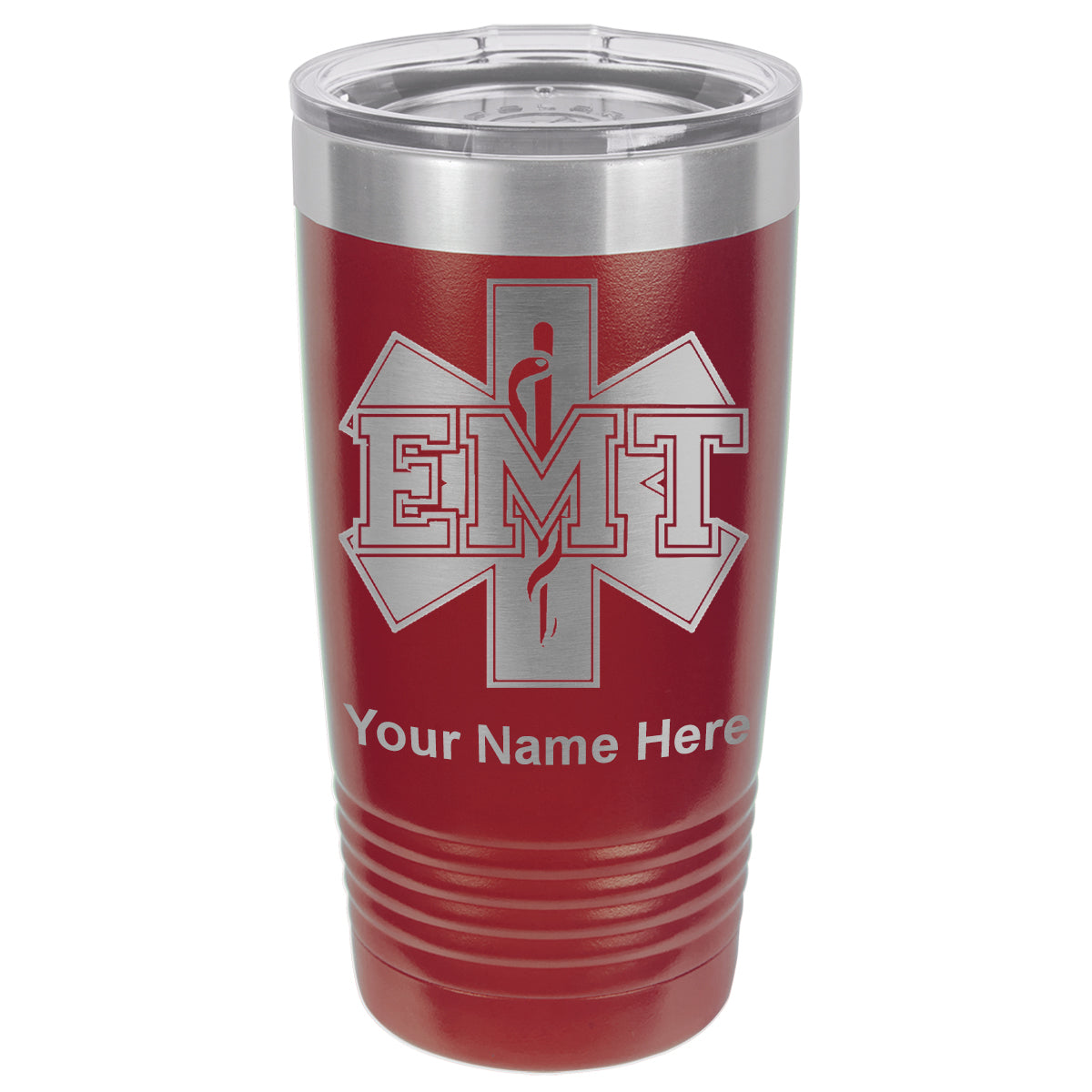 20oz Vacuum Insulated Tumbler Mug, EMT Emergency Medical Technician, Personalized Engraving Included