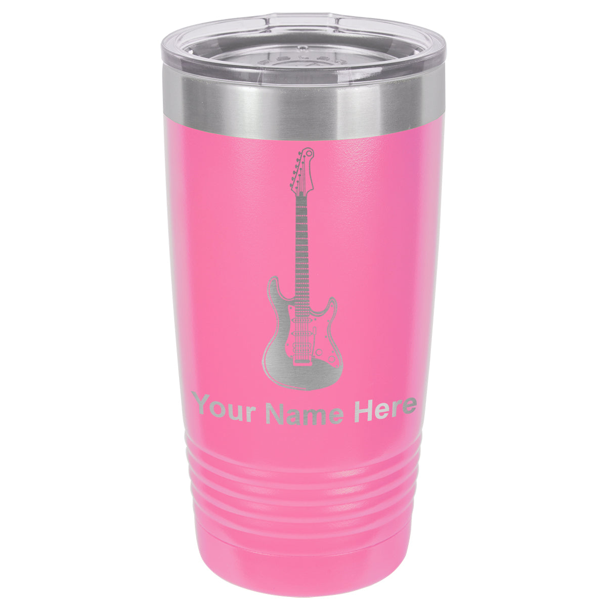 20oz Vacuum Insulated Tumbler Mug, Electric Guitar, Personalized Engraving Included