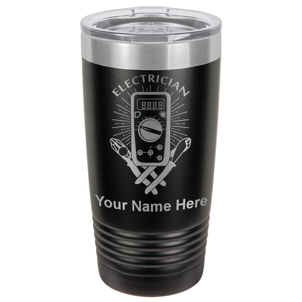 20oz Vacuum Insulated Tumbler Mug, Electrician, Personalized Engraving Included