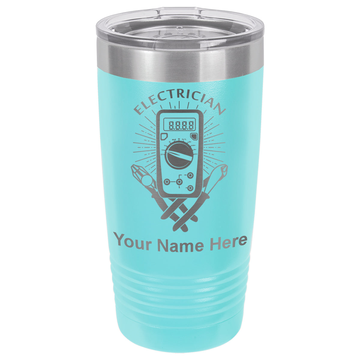 20oz Vacuum Insulated Tumbler Mug, Electrician, Personalized Engraving Included
