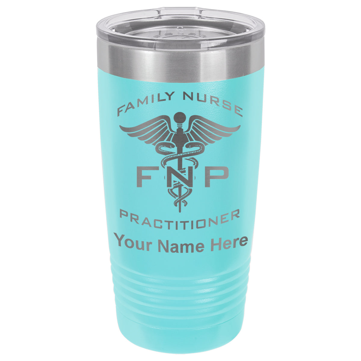 20oz Vacuum Insulated Tumbler Mug, FNP Family Nurse Practitioner, Personalized Engraving Included