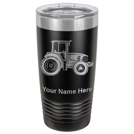20oz Vacuum Insulated Tumbler Mug, Farm Tractor, Personalized Engraving Included