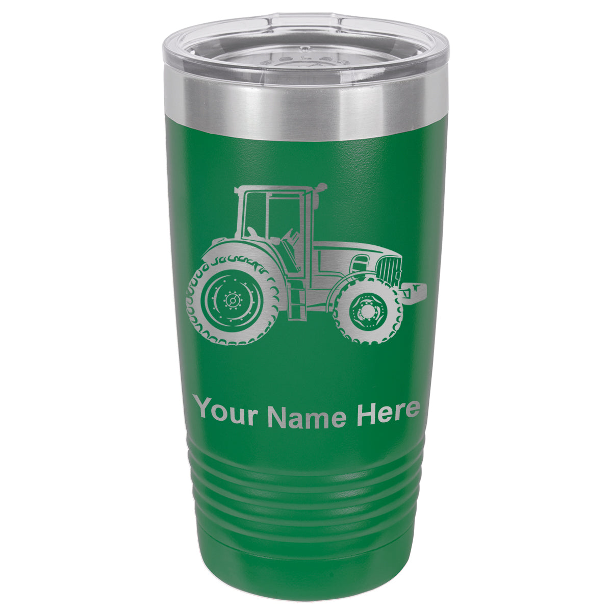 20oz Vacuum Insulated Tumbler Mug, Farm Tractor, Personalized Engraving Included