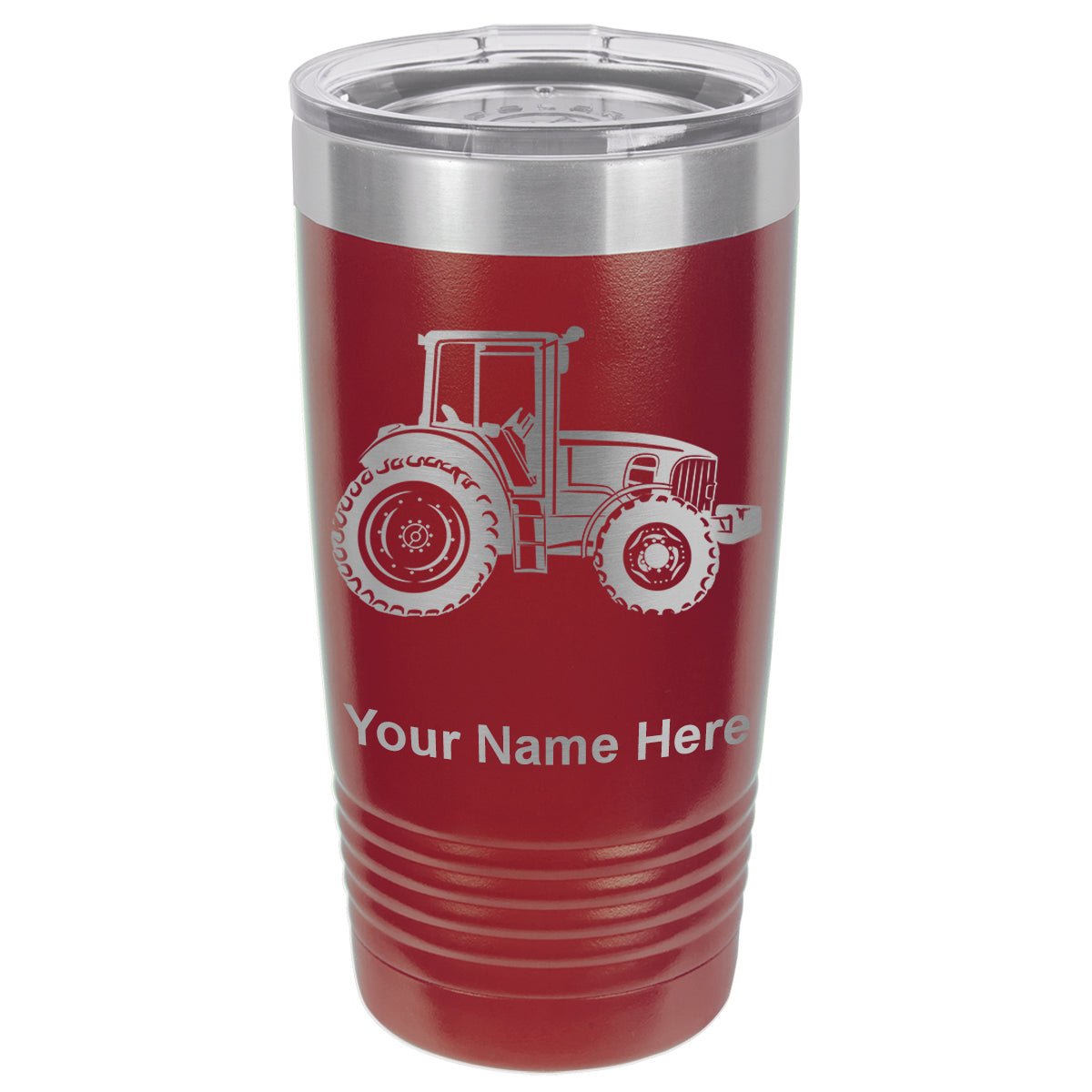 20oz Vacuum Insulated Tumbler Mug, Farm Tractor, Personalized Engraving Included