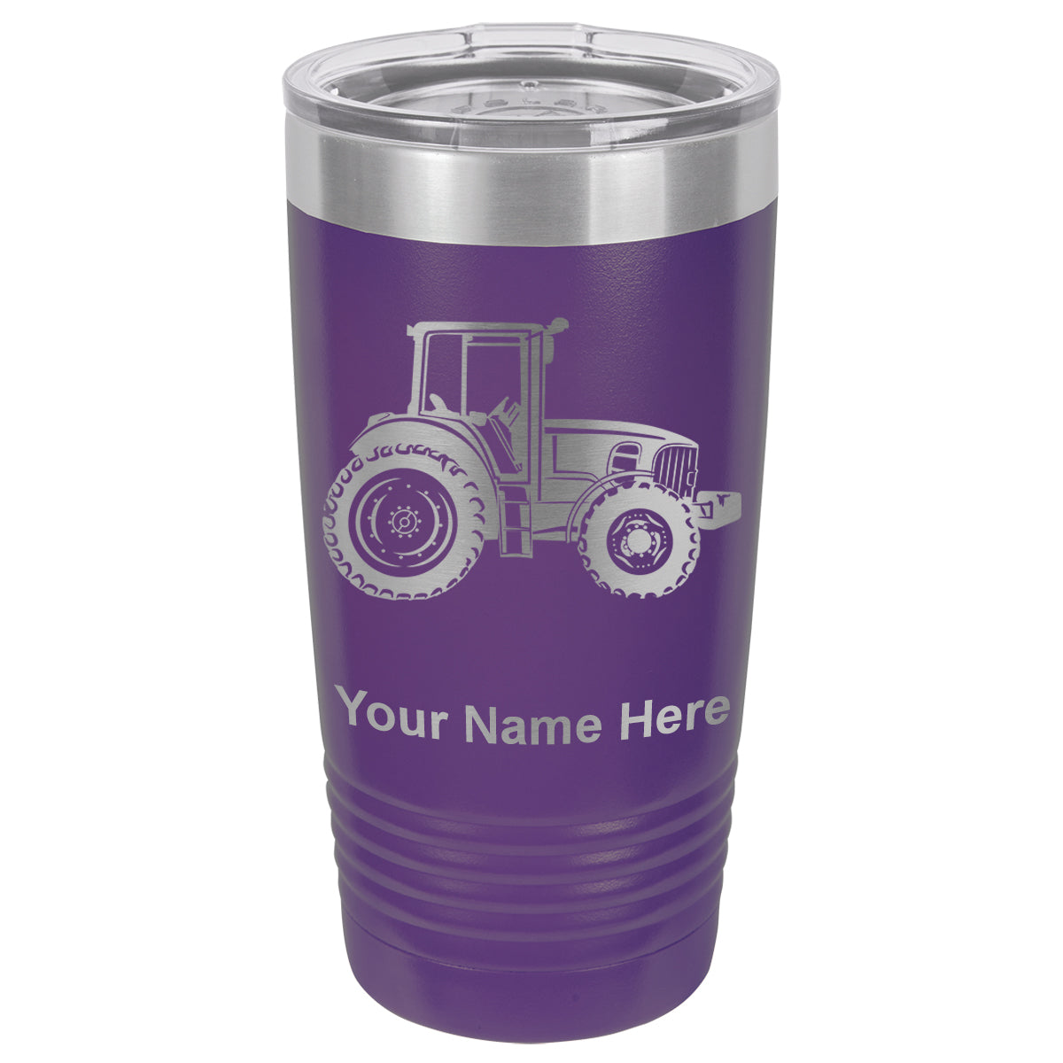 20oz Vacuum Insulated Tumbler Mug, Farm Tractor, Personalized Engraving Included