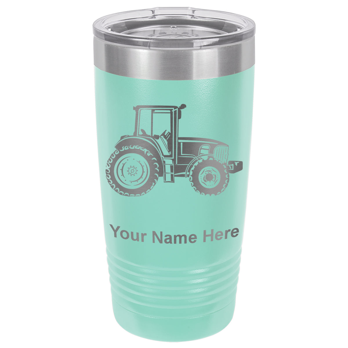 20oz Vacuum Insulated Tumbler Mug, Farm Tractor, Personalized Engraving Included