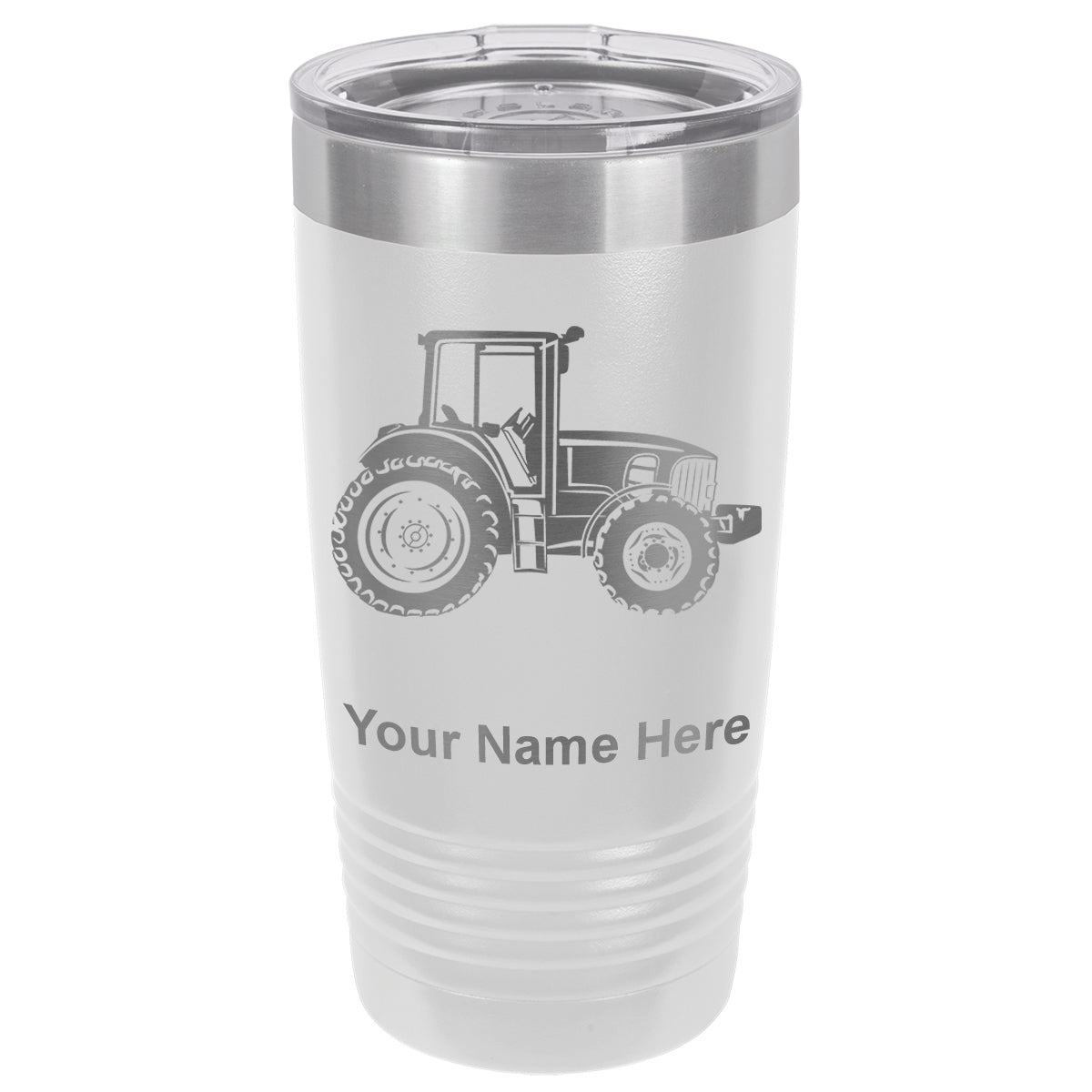 20oz Vacuum Insulated Tumbler Mug, Farm Tractor, Personalized Engraving Included
