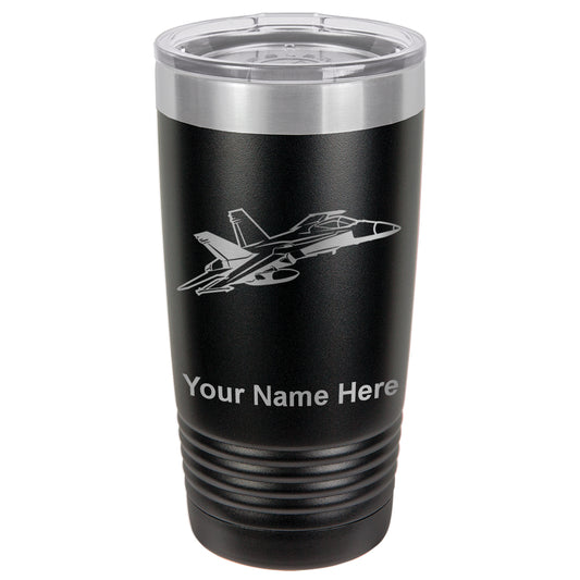 20oz Vacuum Insulated Tumbler Mug, Fighter Jet 2, Personalized Engraving Included