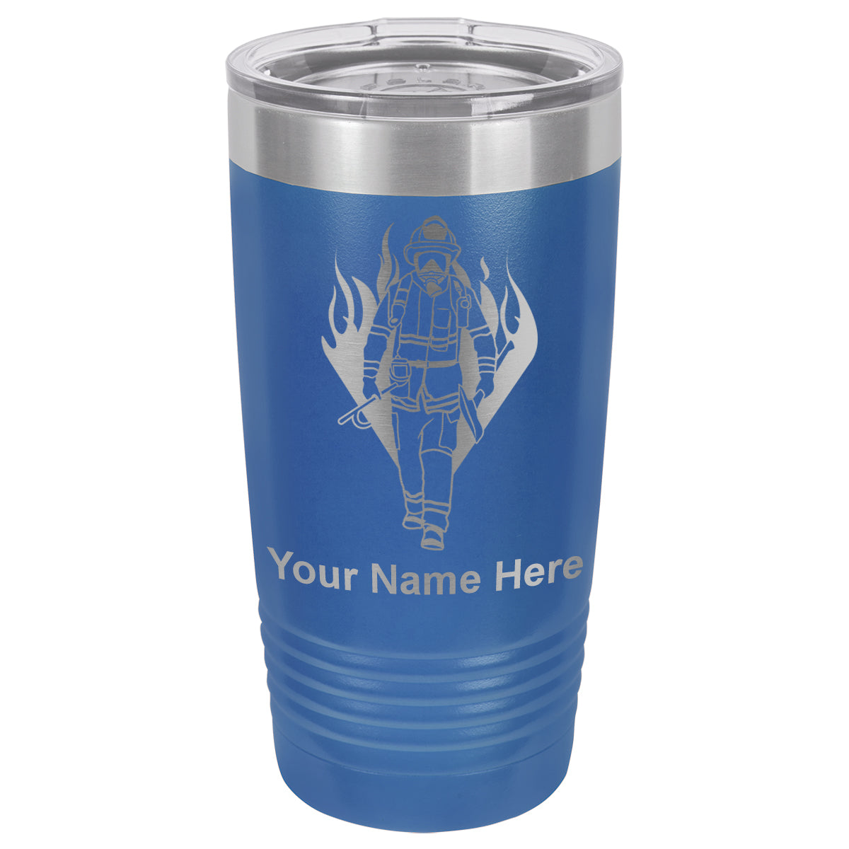 20oz Vacuum Insulated Tumbler Mug, Fireman, Personalized Engraving Included