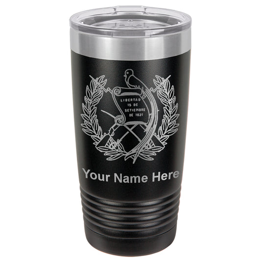 20oz Vacuum Insulated Tumbler Mug, Flag of Guatemala, Personalized Engraving Included